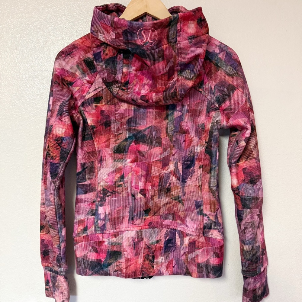Lululemon Scuba Full Zip Hoodie Sun Dazed Print Size 4 Jacket - Picture 3 of 10